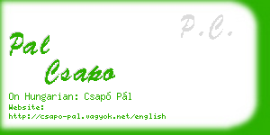 pal csapo business card